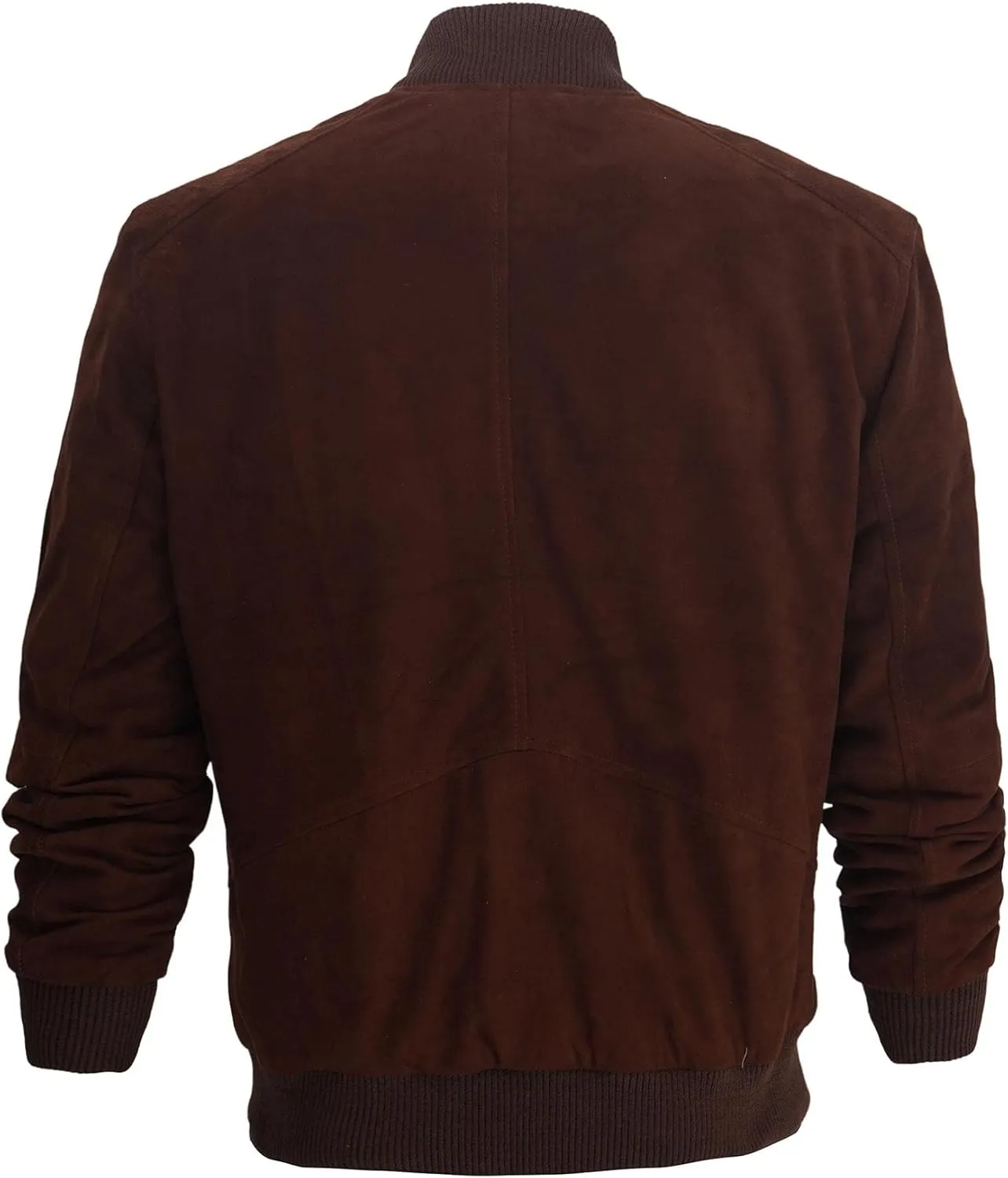 fjackets Real Suede Leather Bomber Jackets For Men - Baseball Leather Jacket Men