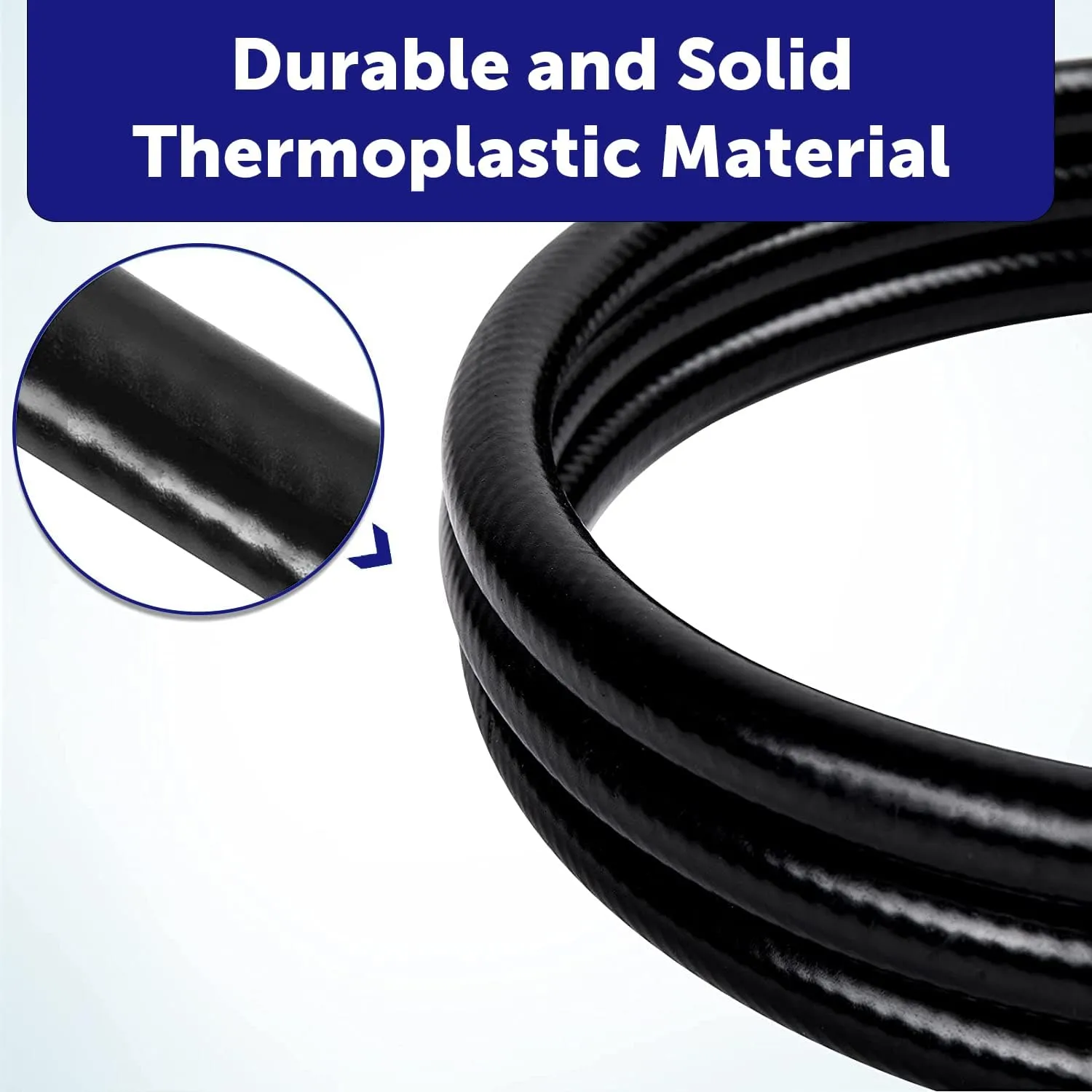 Flame King Propane Thermo Plastic Rubber Hose Assembly, 40-inch, 3/8-inch ID for RVs and Travel Trailers