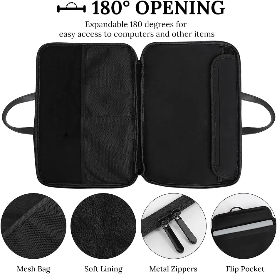 Floral Cherry Blossoms Leather Computer Bag with Multiple Sizes to Choose From, Convenient to Carry