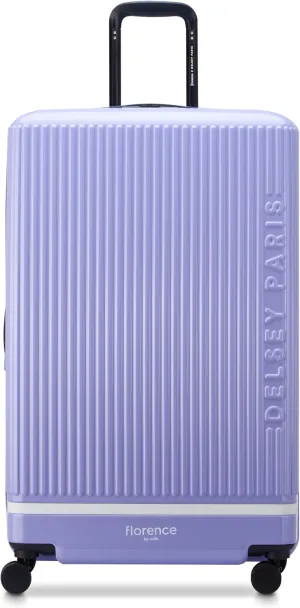 florence by mills Spin Me Away Hardside Expandable Luggage with Spinner Wheels, Lavender, Checked-Large 29 Inch