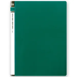 FM Display Book Clear File A4 60 Pocket Green