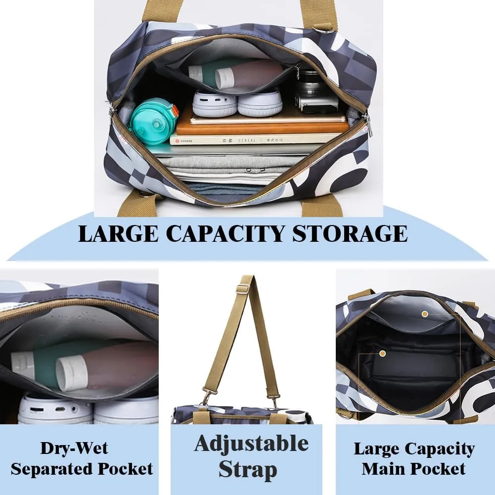 Foldable Rolling Travel Bag Expandable Duffle Bag Weekender Travel Bag with Detachable Wheels for Women and Men