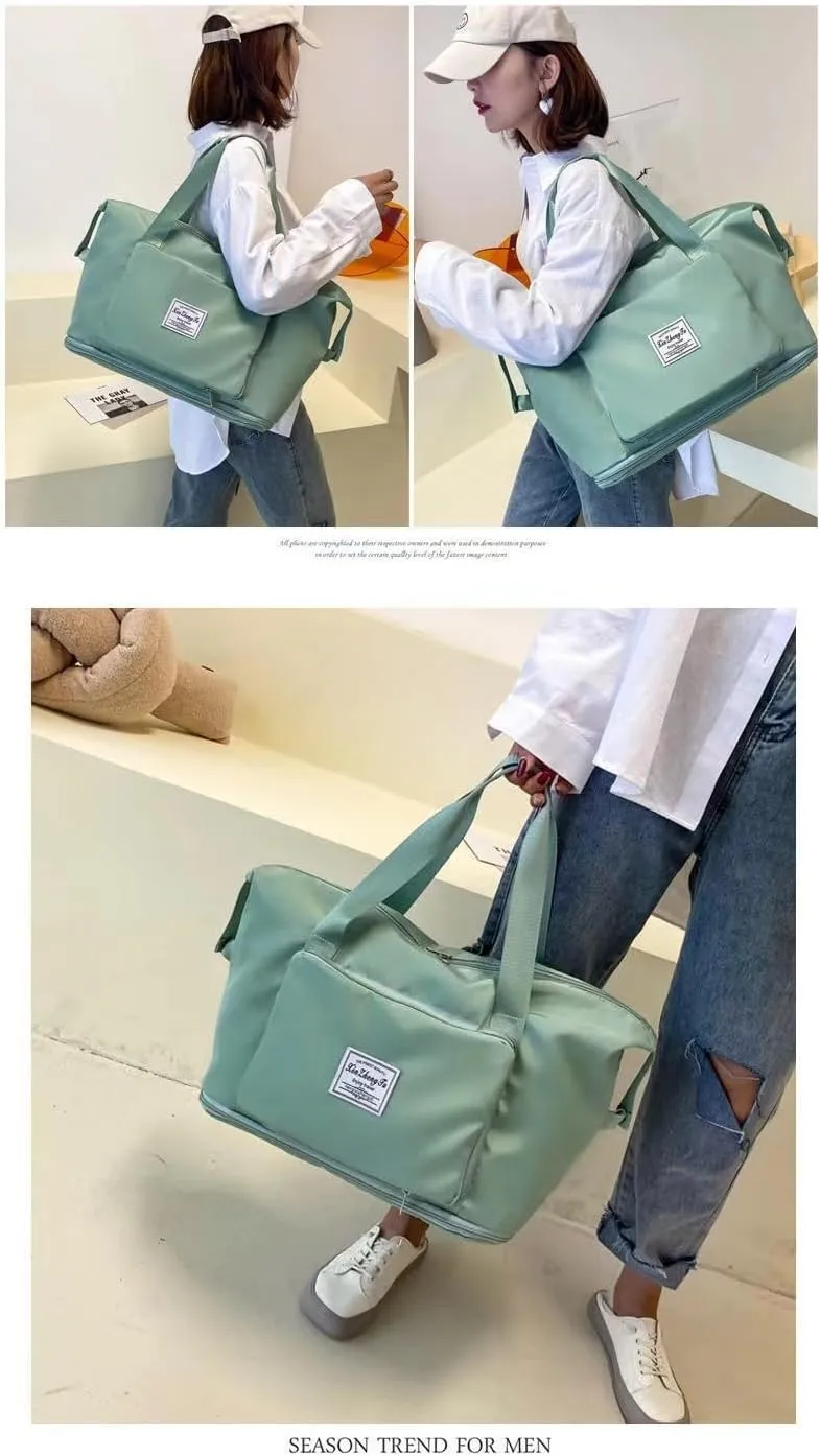 Folding Travel Bag，Travel Tote，Foldables Bag，Foldables Travel Bag Expandable，Travel Bags for Women Carry On，Foldables Luggage Bag (blue)