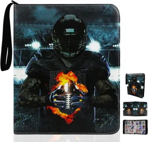 Football Plus 9 Pocket Card Binder - Fits 900 Cards, 50 Removable Sleeves