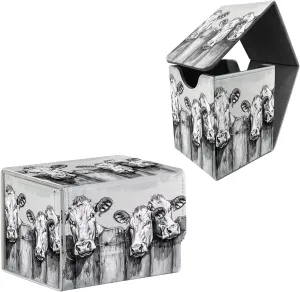 for MTG Card Storage Solution, for MTG Card Box and Commander Decks, High Capacity Anime Card Sleeves for Mtg Deck Box Set of 2, Cow Painting