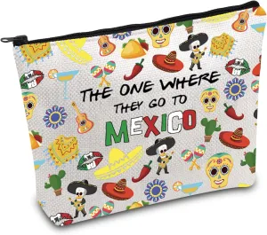 FOTAP Mexico Trip Makeup Bag - Souvenir Welcome Bag for Travel & Housewarming - Memory Gift
