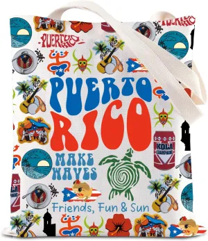 FOTAP Puerto Rico Travel Tote Bag Puerto Rico Caribbean Tote Bag Puerto Rico Vacation Gift Puerto Rico Tourist Shoulder Bag