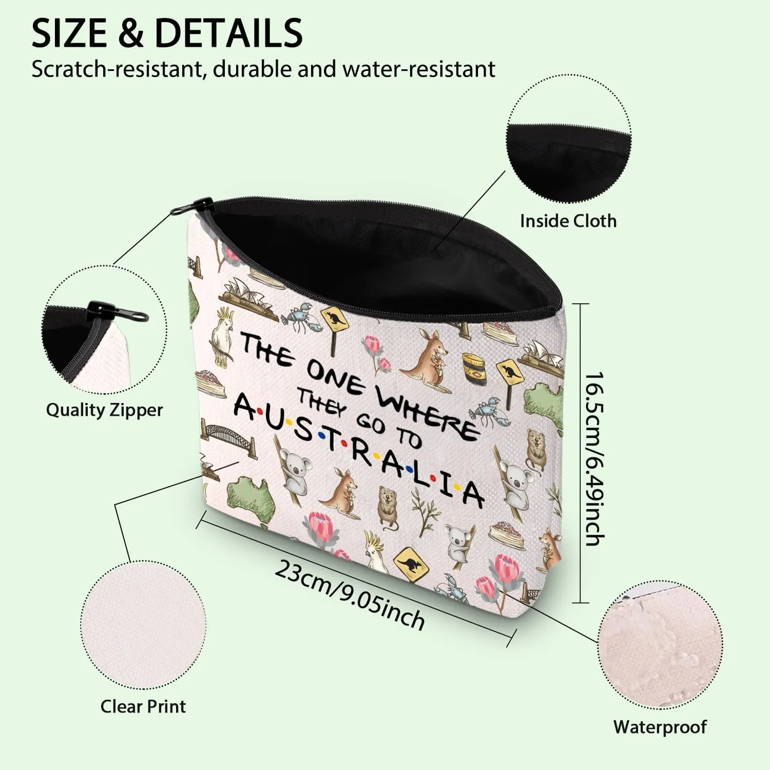 FOTAP Welcome to Aus Bag - Australia Souvenir & Aussie Animals Lover Gift