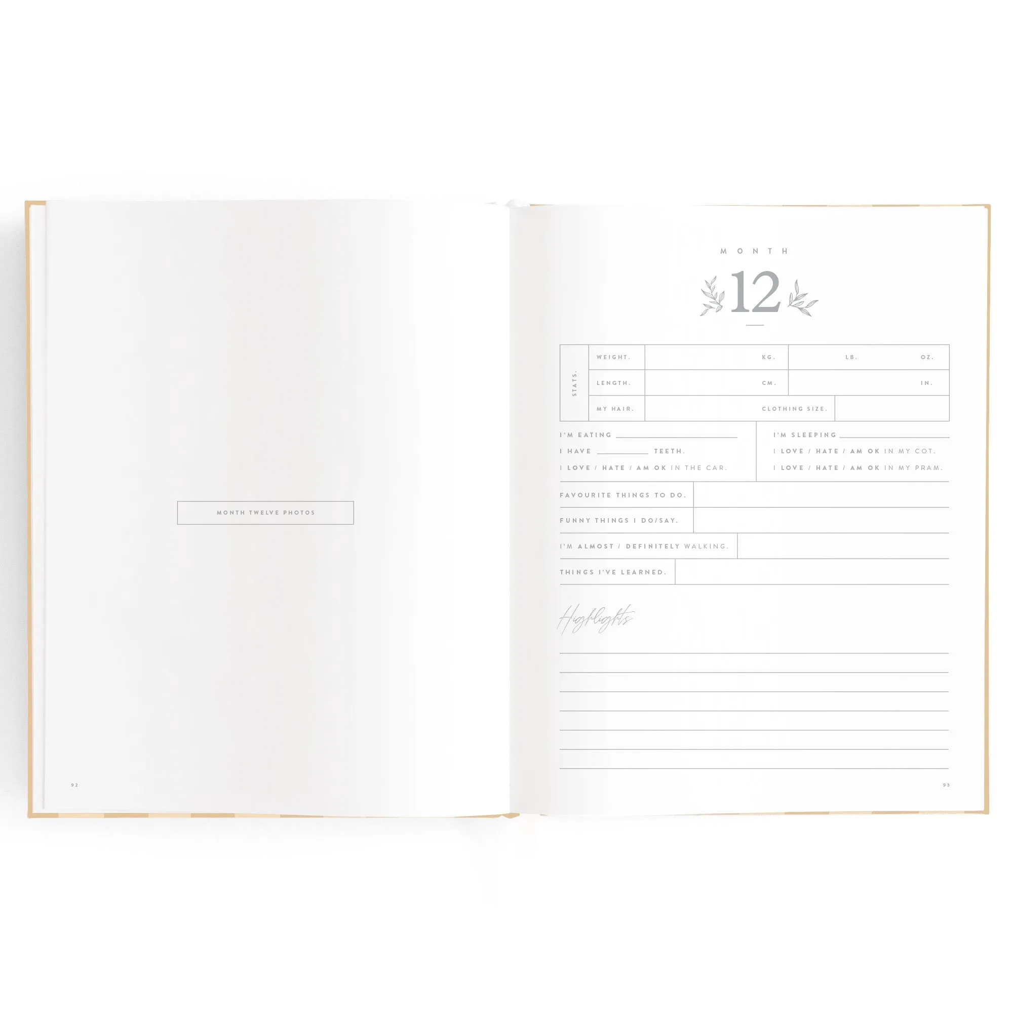 Fox & Fallow Baby Book - Coffee Stripe