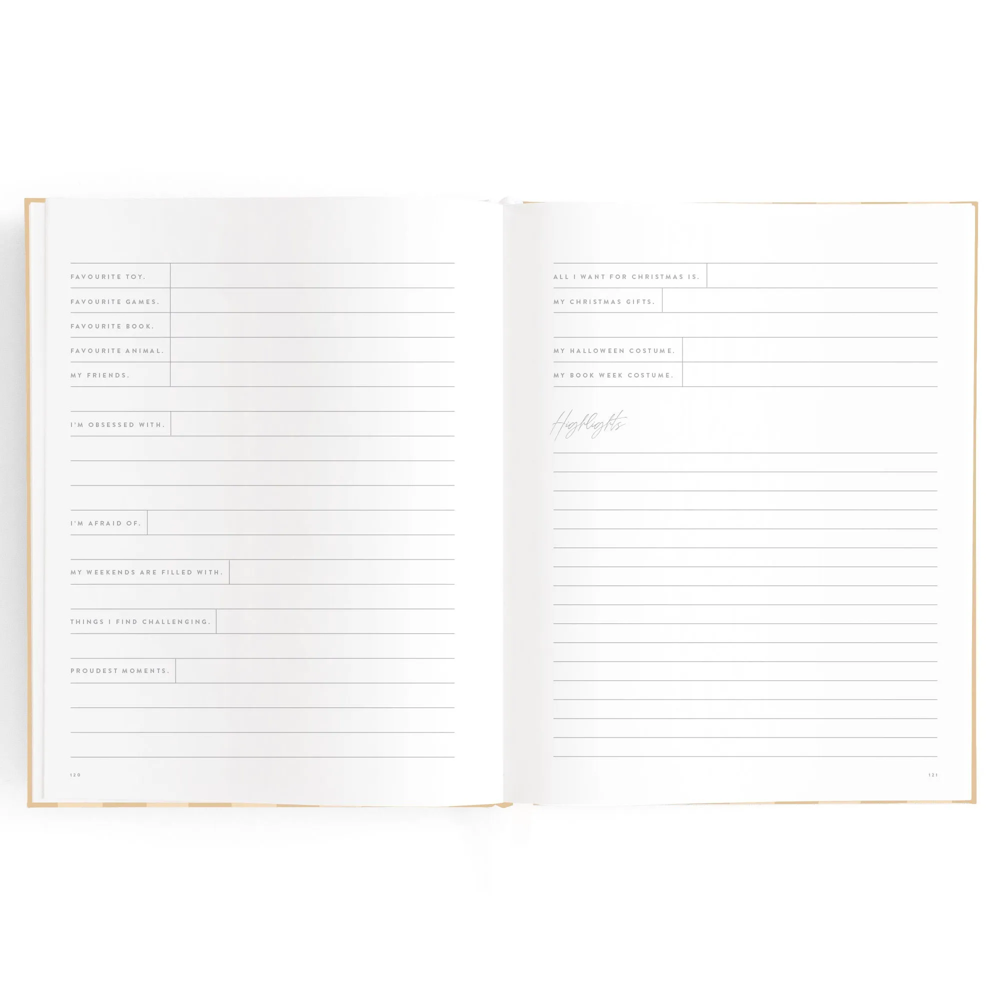 Fox & Fallow Baby Book - Coffee Stripe