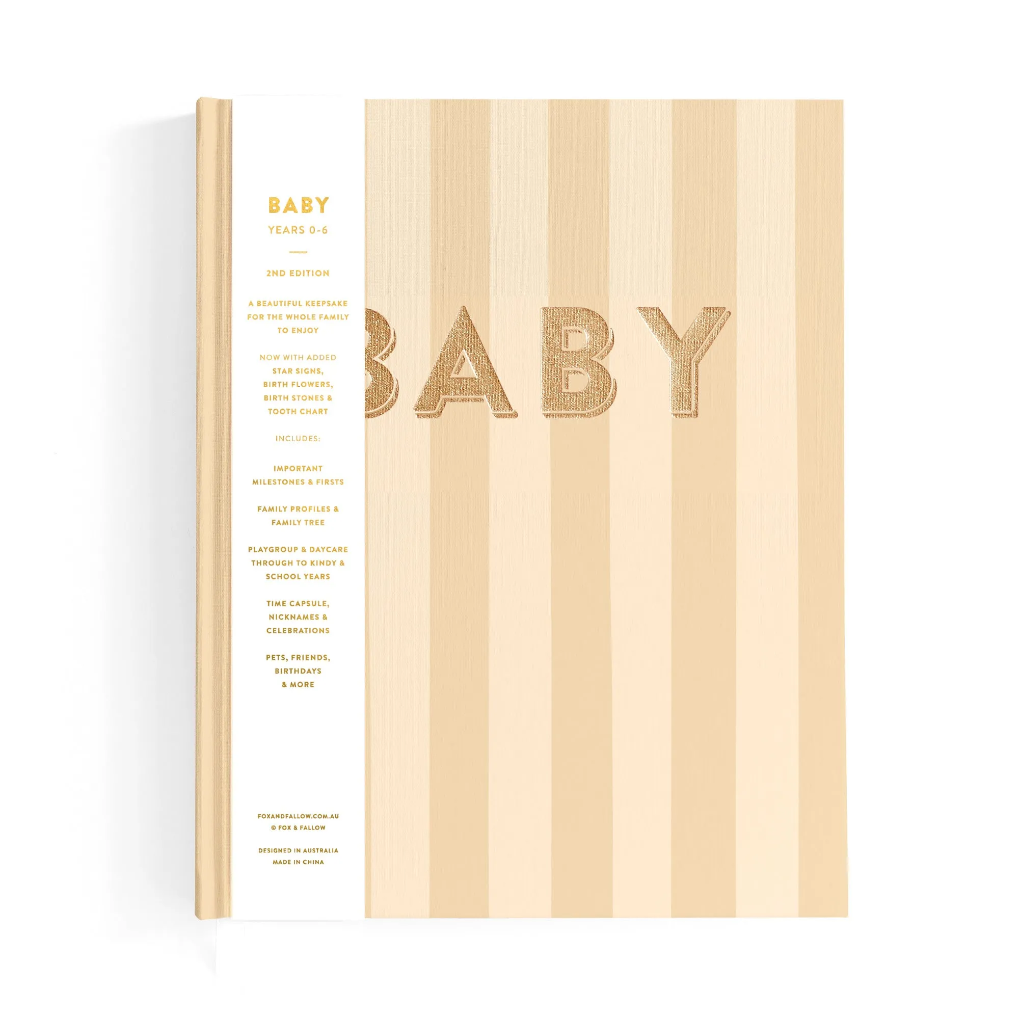 Fox & Fallow Baby Book - Coffee Stripe