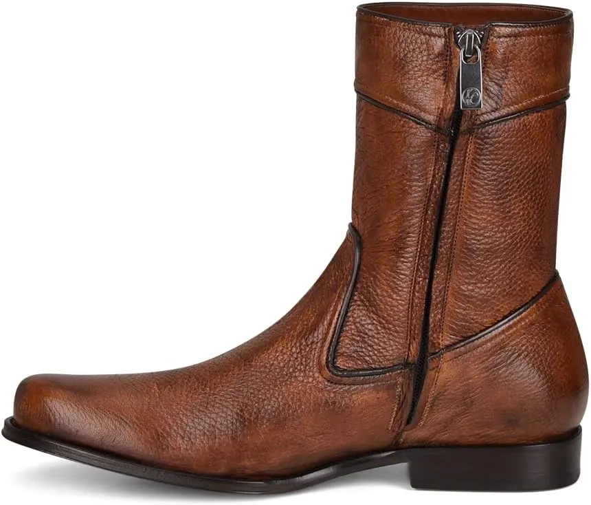 FRANCO CUADRA Men's Boot in Genuine Deer Leather Brown