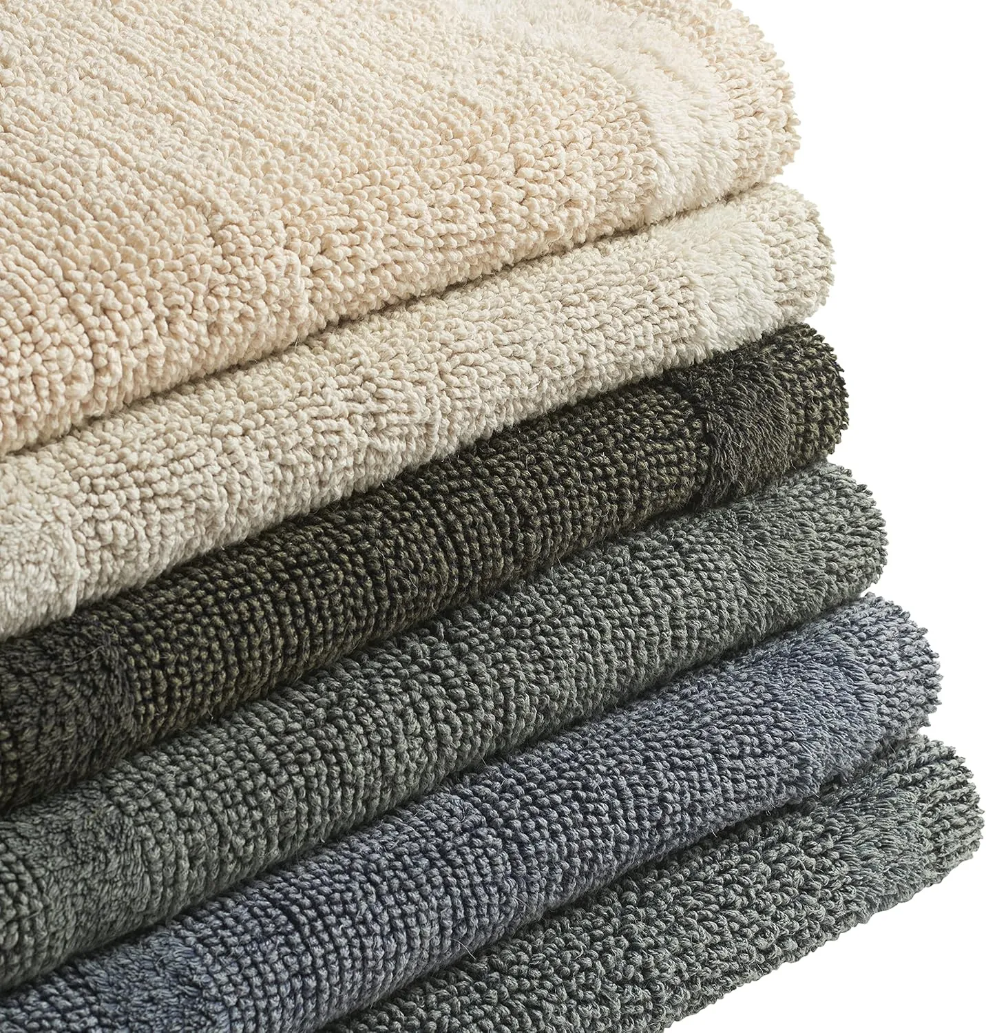 French Connection Stonewash Bath Rug Cotton Blend, Premium Bathroom Décor, Machine Washable, 20"x34", Black