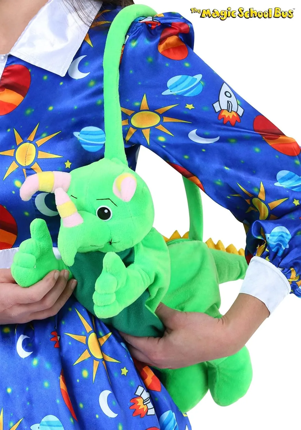Fun Costumes Magic School Bus Liz Lizard Green Polyester Cartoon Purse