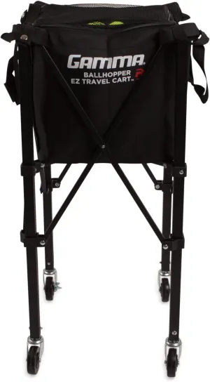 GAMMA Sports EZ Travel Cart, Tennis & Pickleball Hopper, Portable Compact Design, Sturdy Lightweight Construction, 150 or 250 Capacity Available, Premium Carrying Case Included