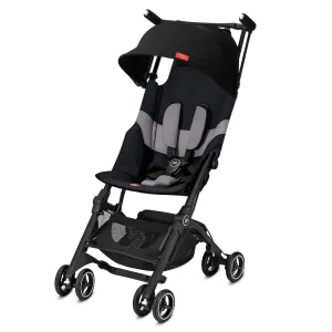 gb Pockit  All-Terrain, Ultra Compact Lightweight Travel Stroller with Canopy and Reclining Seat in Velvet Black