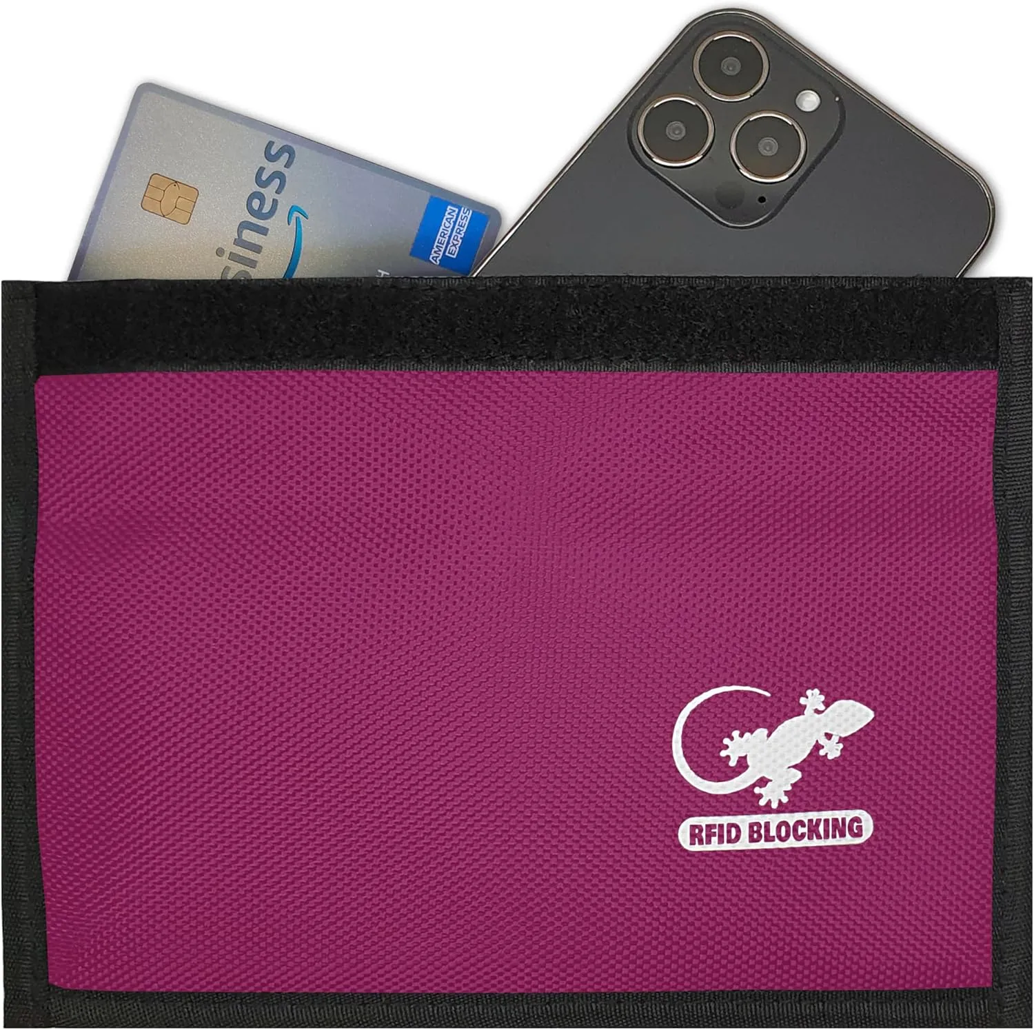Gecko Travel Tech Pink Nylon Faraday Bag - Signal Blocker for Cell Phone, Car Key FOB, Data Privacy (PINK - NYLON)