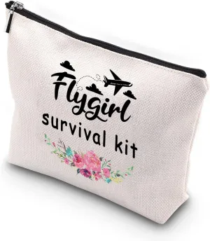 Generic WCGXKO Flygirl Survival Kit Flight Attendant Gift Zipper Pouch Travelling Bag for Stewardess Flight Crew (Flygirl Survival)