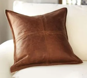 Genuine Lambskin Leather Pillow Cushion Cover 14x14-26x26 TC01 (1, 24x24)