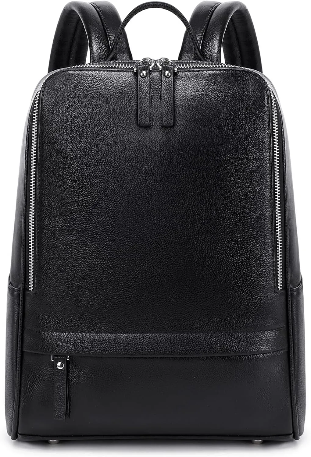 Genuine Leather Backpack Purse for Women, Black, Real Soft Leather, Small