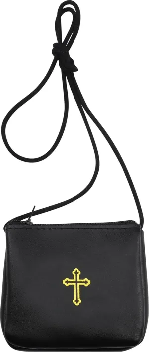 Genuine Leather Communion Burse for Pyx – Catholic Pyx Case Fits Pyxes up to 30 Hosts, Perfect for Priests, Deacons, EMHCs