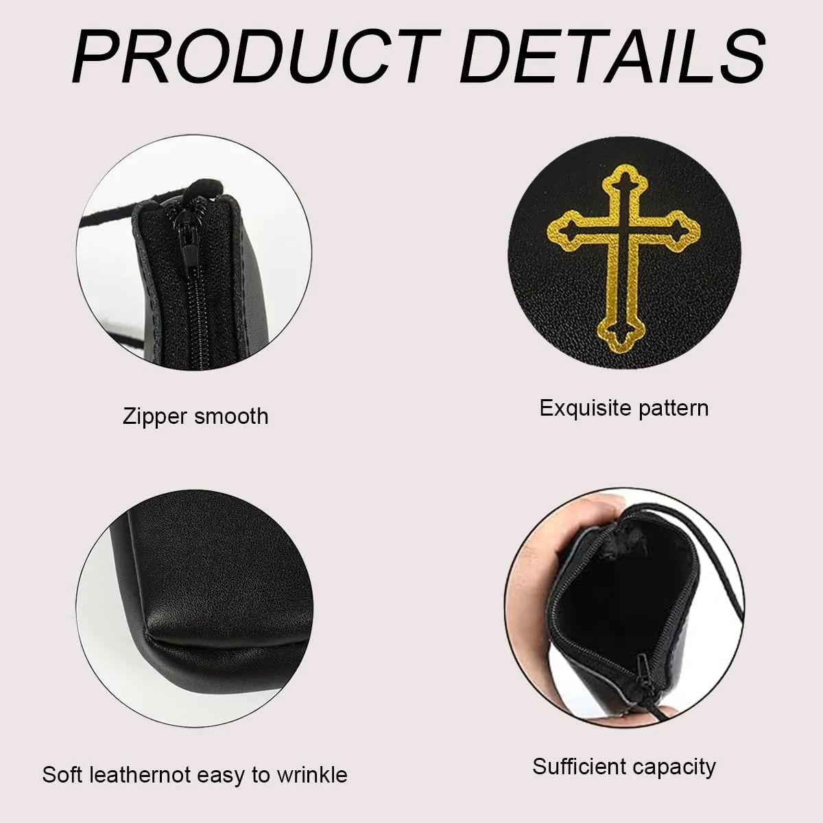 Genuine Leather Communion Burse for Pyx – Catholic Pyx Case Fits Pyxes up to 30 Hosts, Perfect for Priests, Deacons, EMHCs