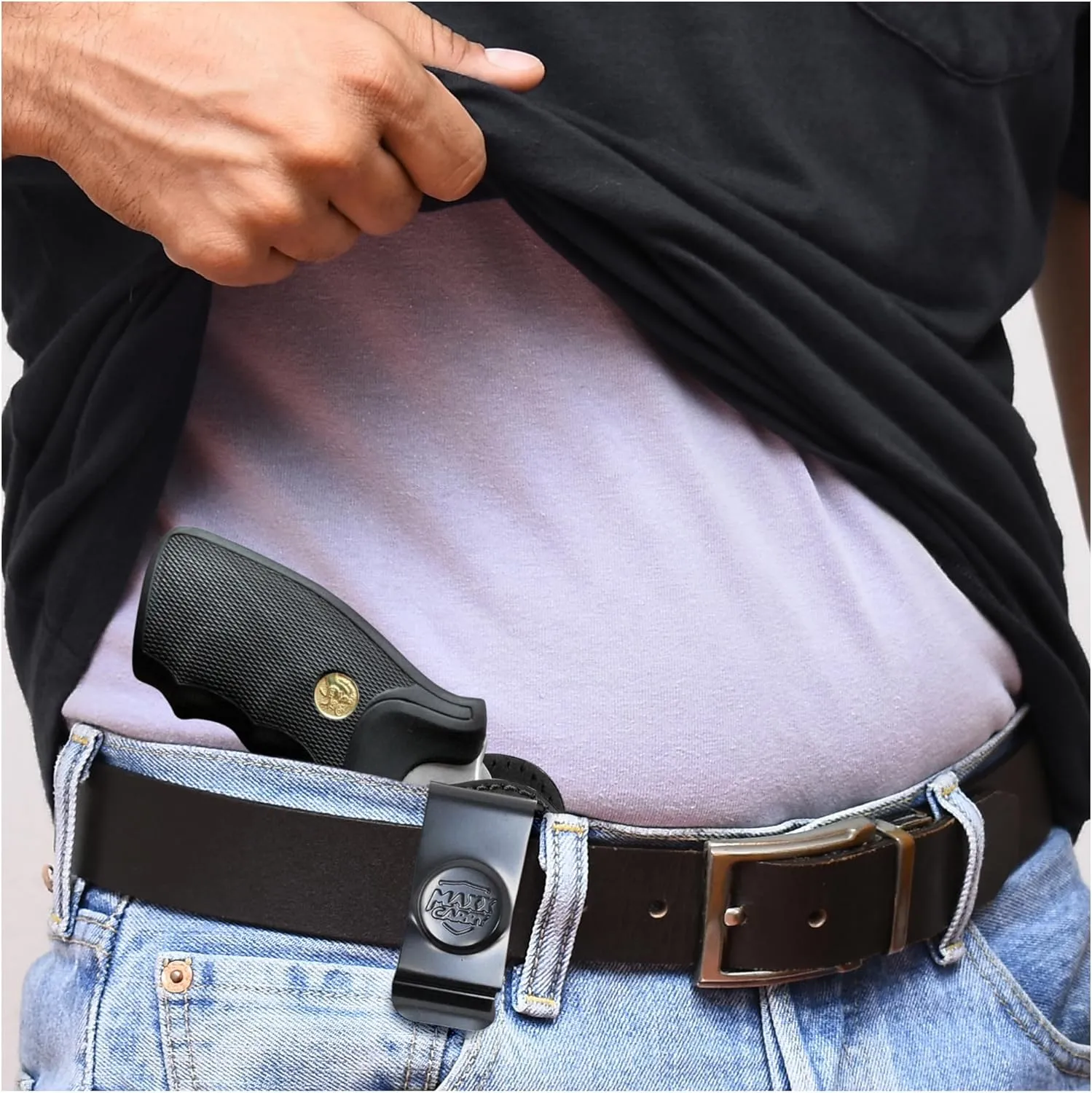 Genuine Leather Iwb Revolver Holster for Colt King Cobra 4" and 5 or 6 Shot Revolvers, 4" Barrel - Leather Concealed Carry Holster - Maxx Carry Holsters