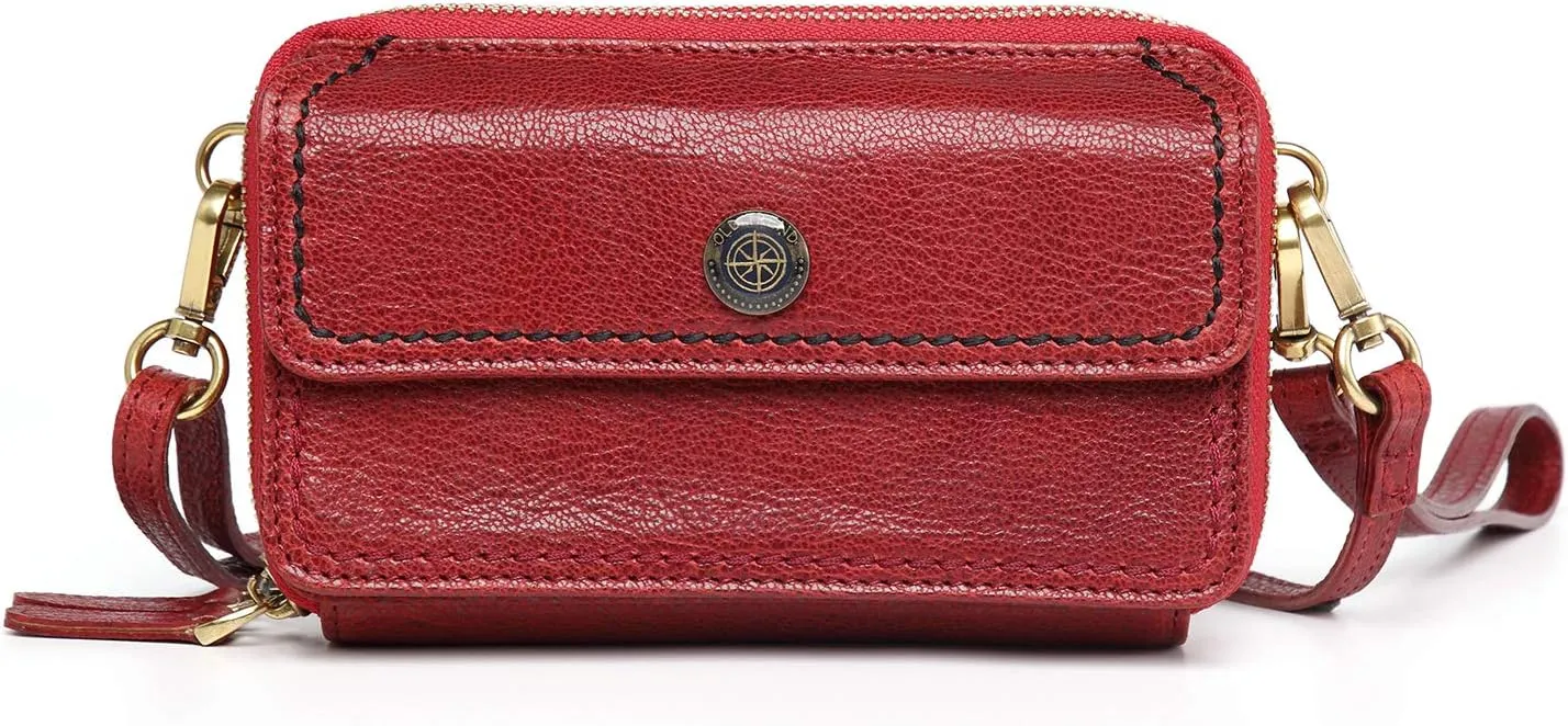 Genuine Leather Northwood Convertible Wallet (Red)