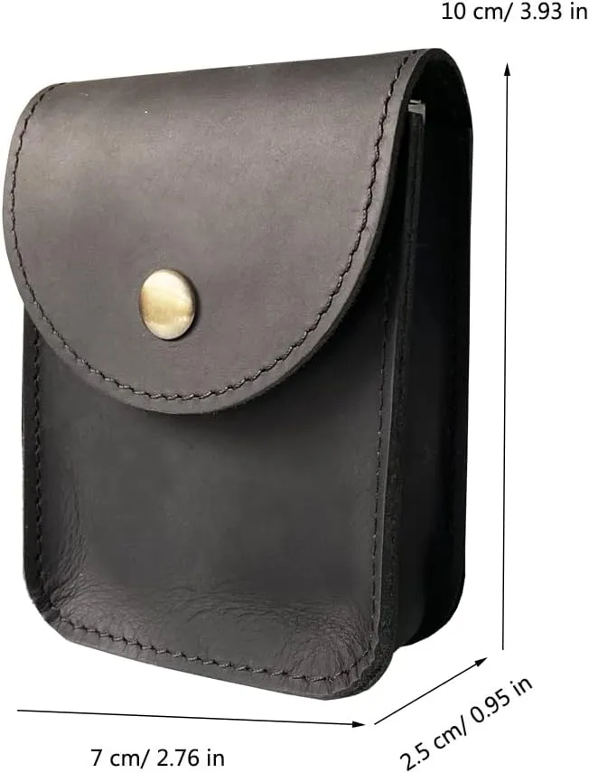 Genuine Leather Playing Card Case, Single Deck Playing Card Box，Leather Pouch Multipurpose with Belt Clip for Carrying Cards Small Tools Storage