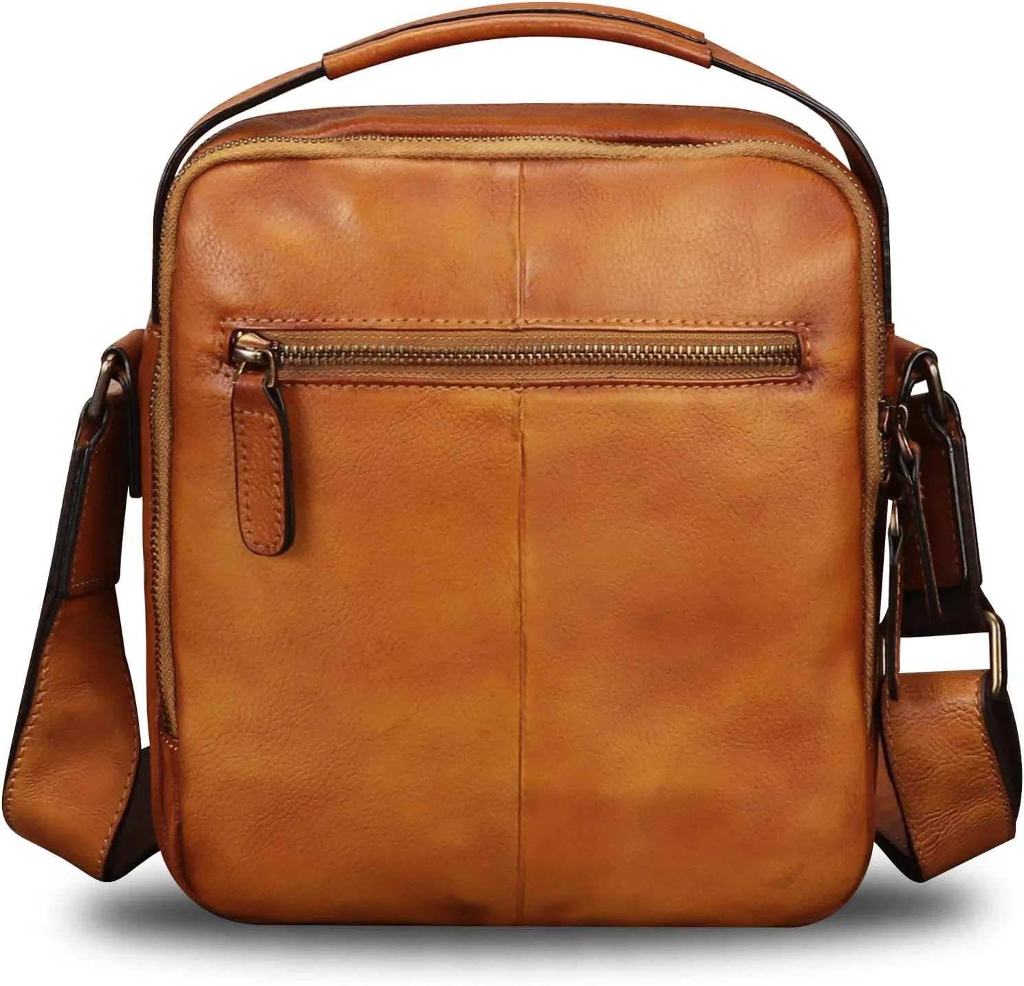 Genuine Leather Purse and Shoulder Bag for Men Vintage Real Leather Messenger Bag Handbag Crossbody Satchel Purse Strap