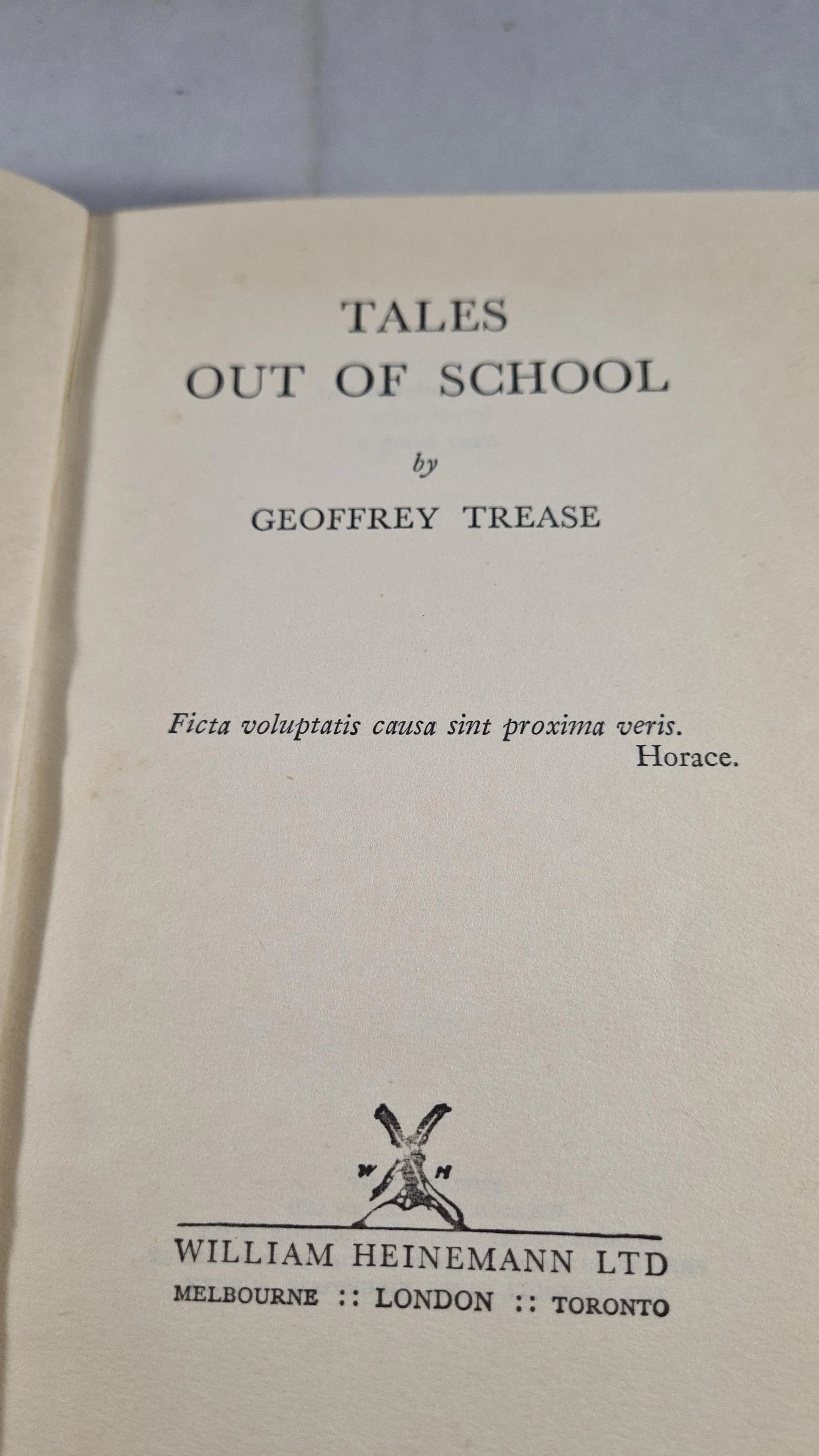 Geoffrey Trease - Tales Out of School, Heinemann, 1948
