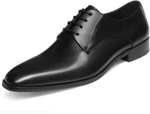 GIFENNSE Men's Handmade Leather Modern Classic Lace up Leather Lined Perforated Dress Oxfords Shoes