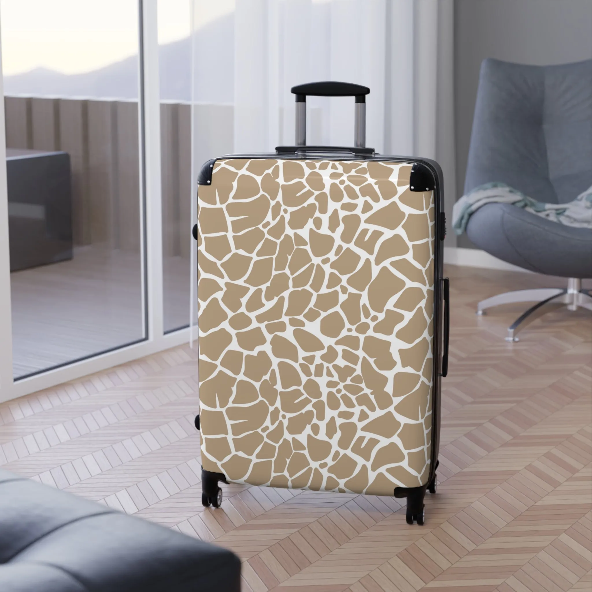 Giraffe Print Suitcase
