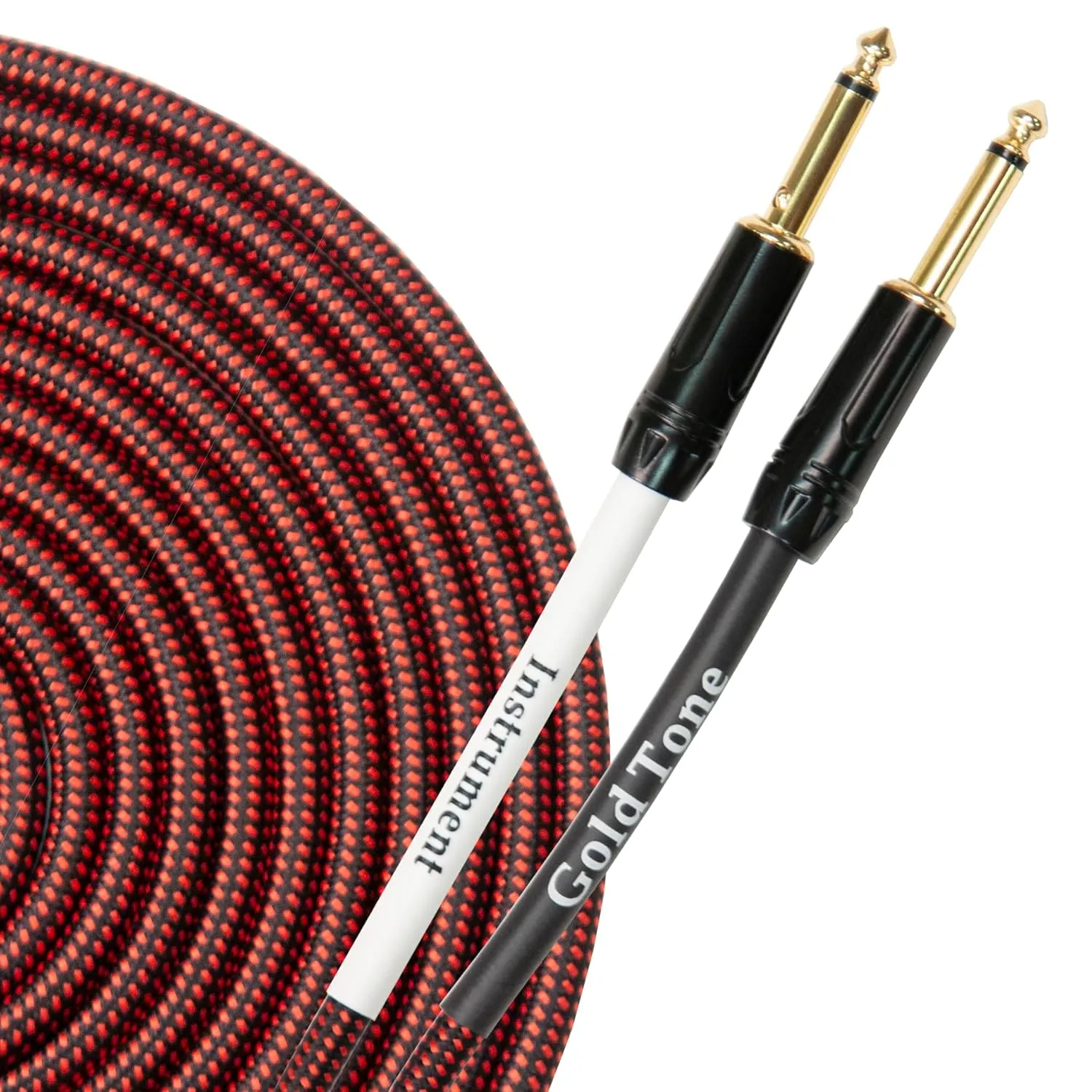 Gold Tone KillerCable: 1/4" Guitar Cable with Automatic Kill Switch 15-Foot - Cut-Off Switch - Braided Cord (Straight)