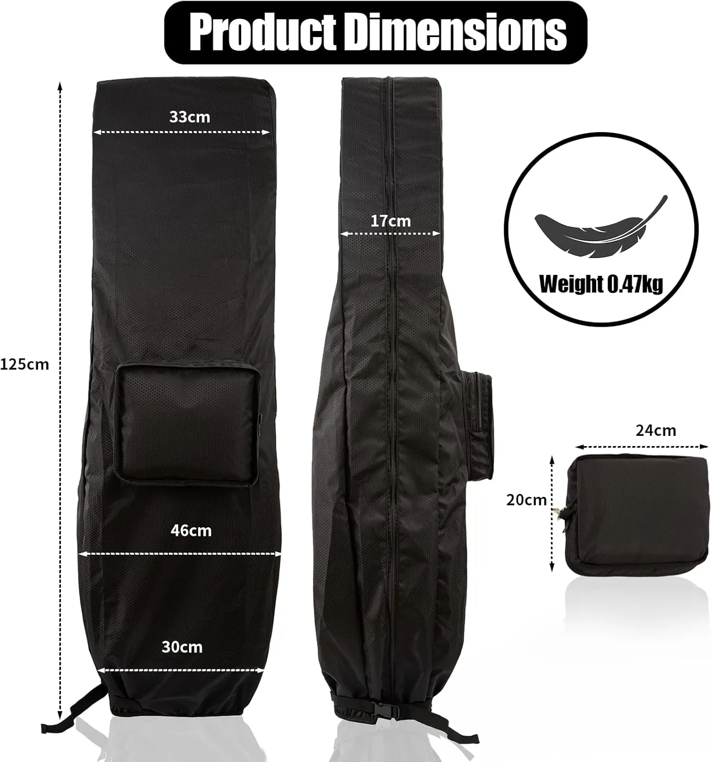 Golf Bag Travel Rain Cover,Golf Bag Rain Cover,Premium Waterproof Lightweight Foldable Easy-clean Durabale Dustproof Protection Traveling Club Covers Airplane Carts Travel Universal Fit