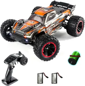 GoolRC 2105A Brushless RC Cars, 1:14 Scale Remote Control Car, 4WD 75KM/H High Speed RC Truck, All Terrains Off-Road Monster Trucks, 2.4GHz Electric Vehicle with 2 Batteries for Adults (Orange)