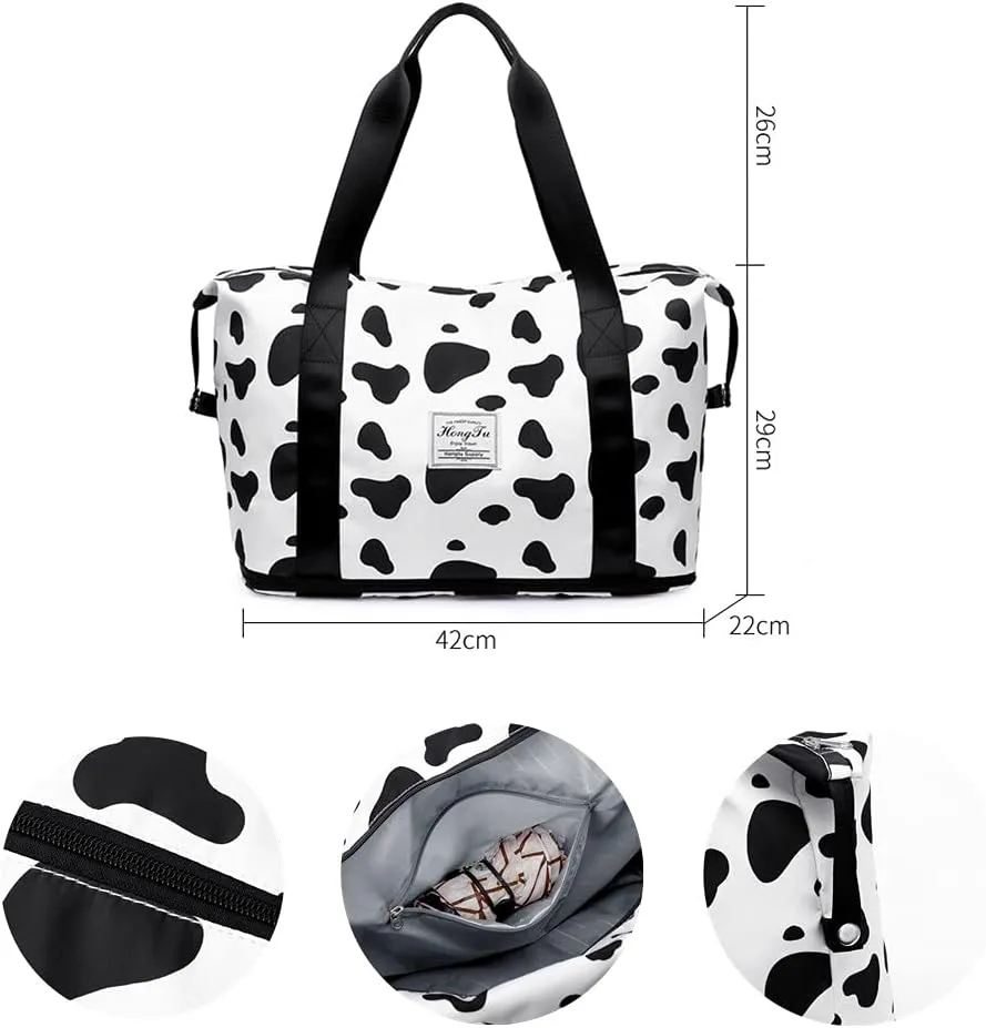 Gym Bag Expandable Tote Bag for Women Travel Duffle Bag Weekender Overnight Bag for Women with Dry Wet Pocket (Multi 3)