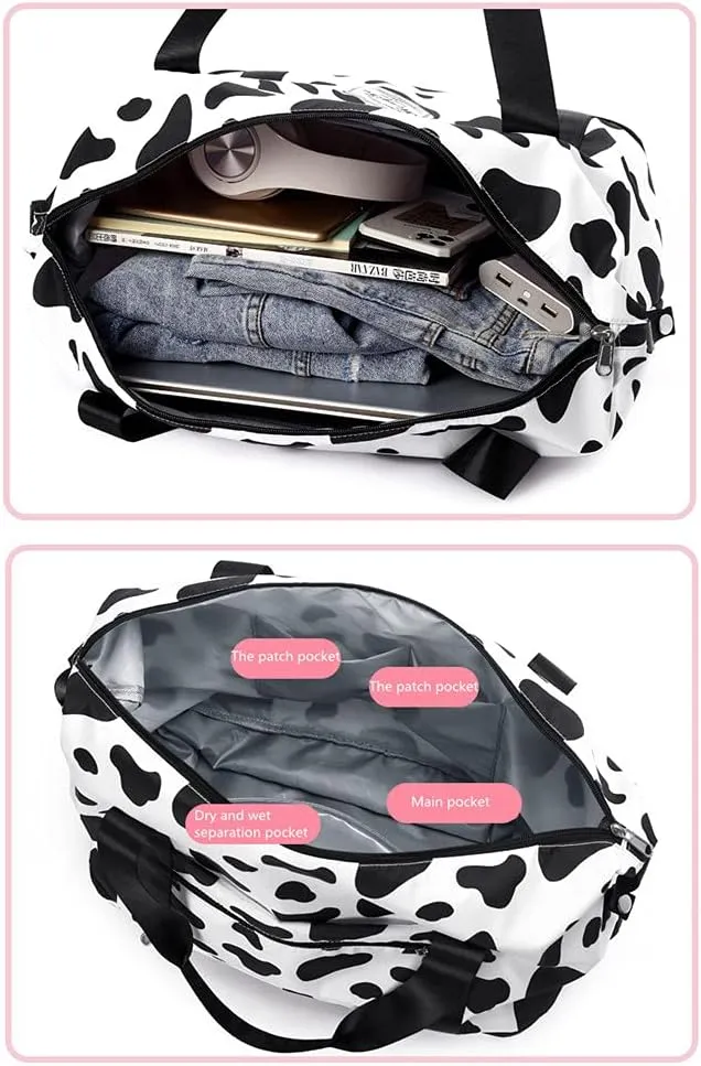 Gym Bag Expandable Tote Bag for Women Travel Duffle Bag Weekender Overnight Bag for Women with Dry Wet Pocket (Multi 4)