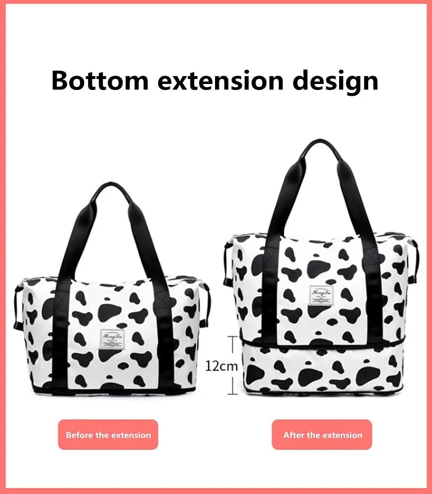 Gym Bag Expandable Tote Bag for Women Travel Duffle Bag Weekender Overnight Bag for Women with Dry Wet Pocket (Multi 4)