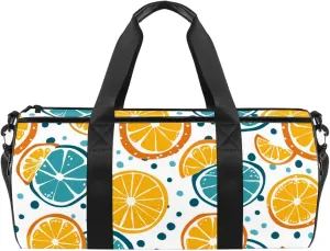 Gym Bags for Men,Travel Duffel Bags for Women,Cartoon Orange Lemon,Workout Bag