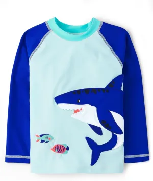 Gymboree Boys' and Toddler Embroidered Long Sleeve Rashguard