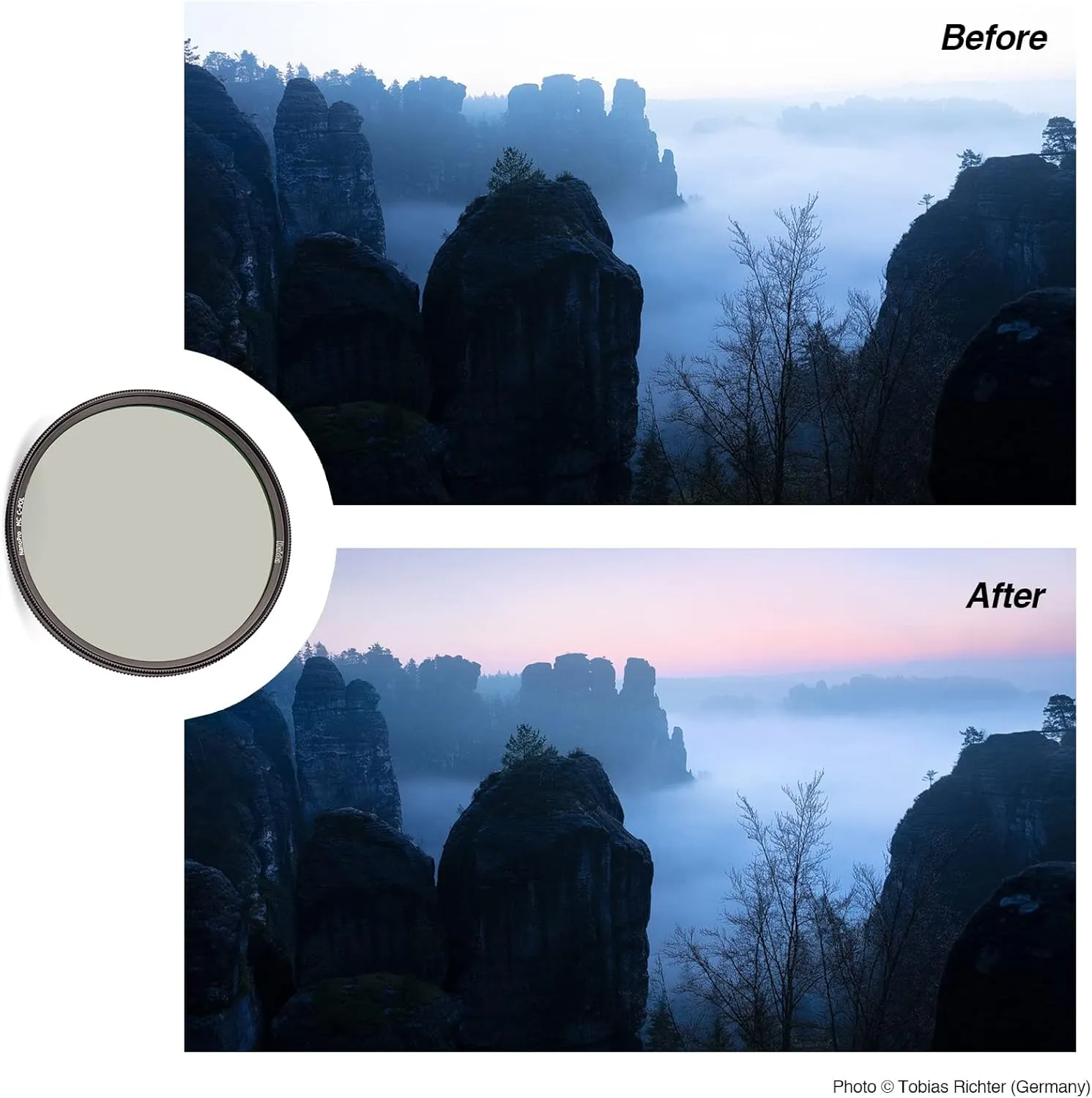 Haida CPL Filter for Camera Lens Circular Polarizing Filter Optical Glass Multi-Coating Nano Coating Optical Glass Waterproof Scratch Resistant NanoPro C-POL Filter (67mm)