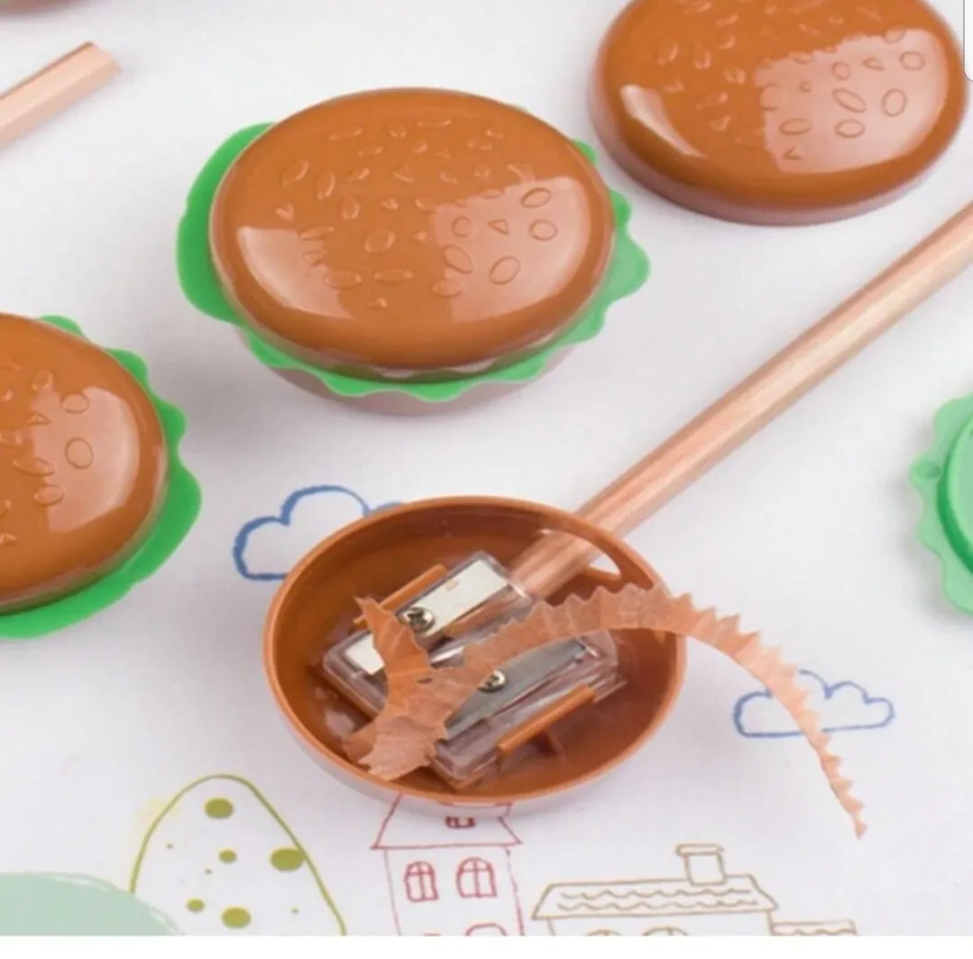 Hamburger Shape Double Hole Pencil Sharpener