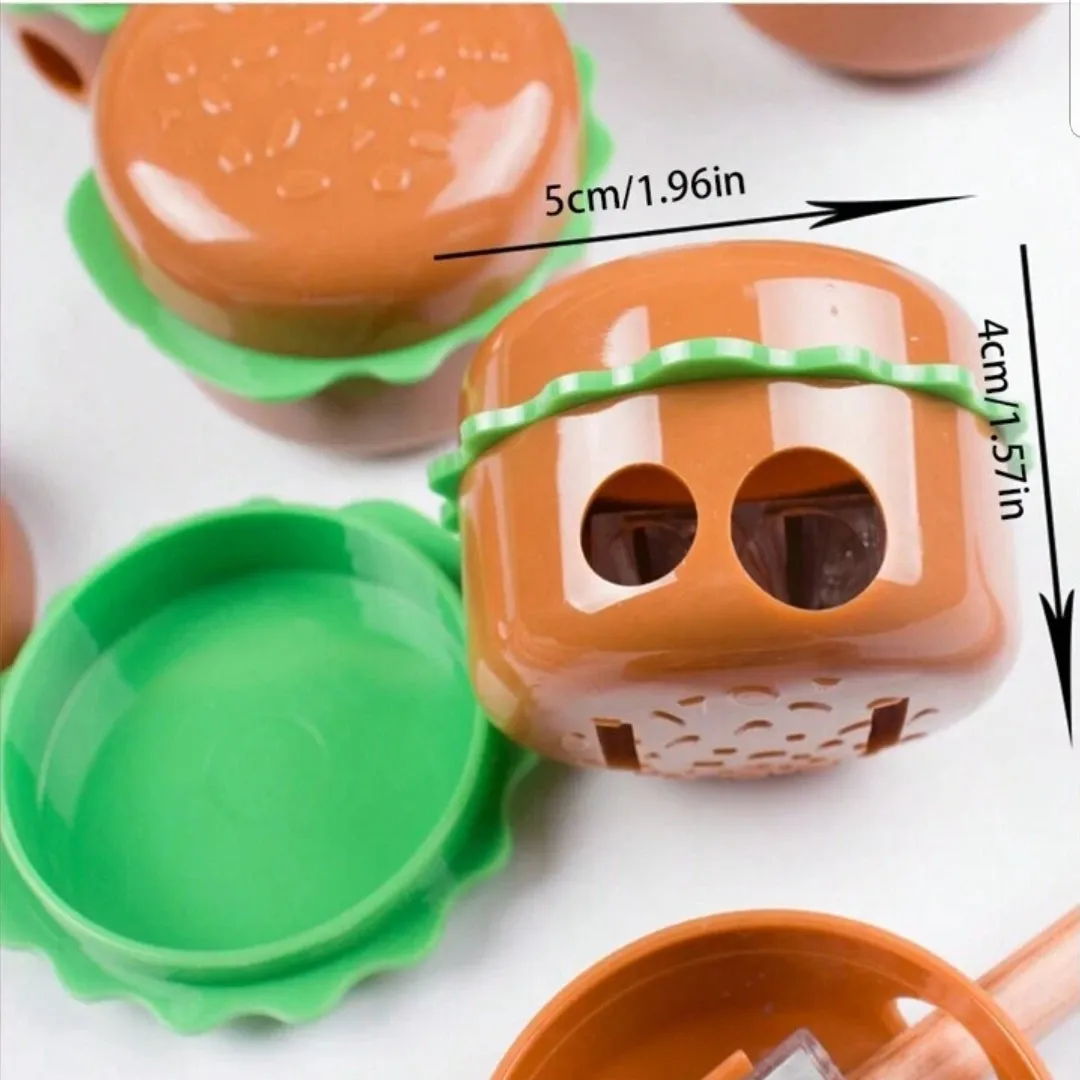 Hamburger Shape Double Hole Pencil Sharpener