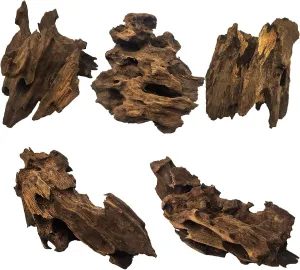 Hamiledyi Natural Driftwood for Aquarium Decor Sinkable Reptile Wood Branches Fish Tank Log Habitat Decorations Terrarium Ornament Assorted