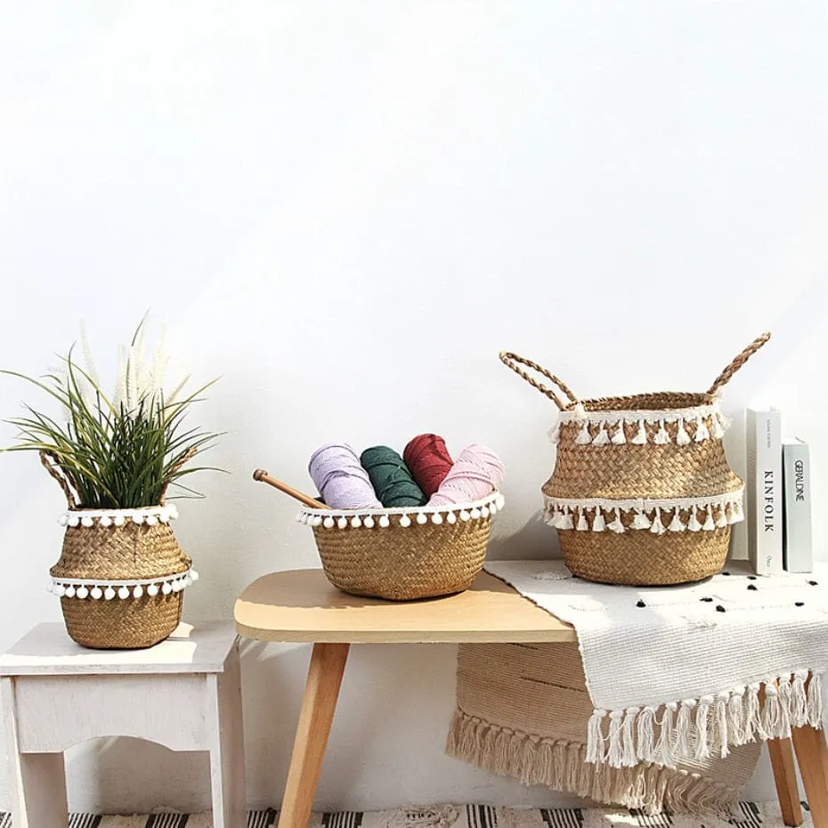 Hand Woven Natural Baskets Norse Decor