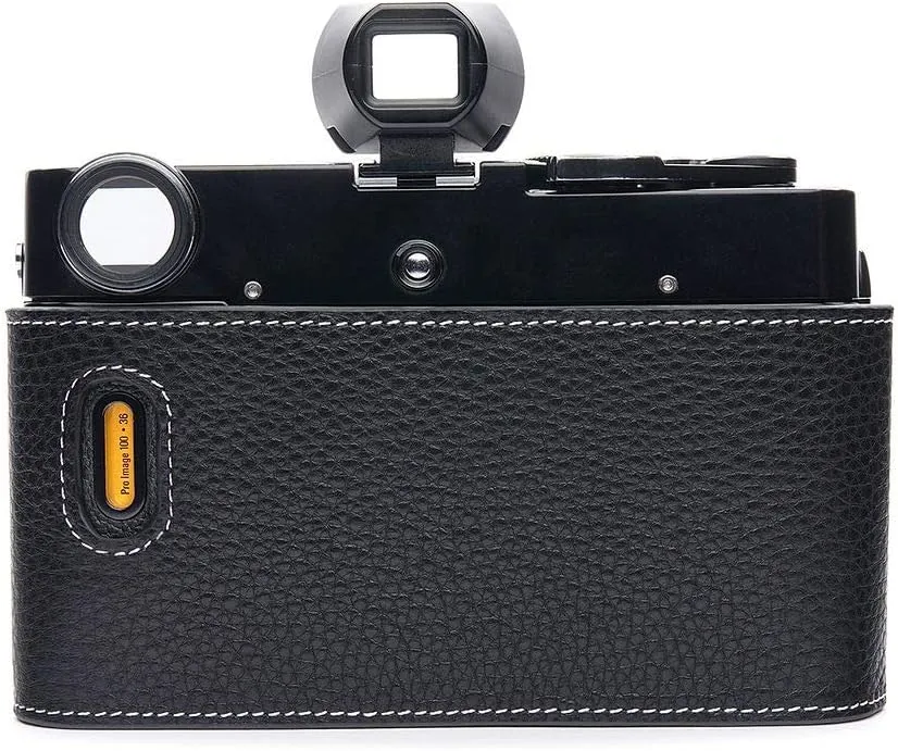 Handmade Genuine Real Leather Half Camera Case Bag Cover for ZEISS IKON ZM SW Black Color