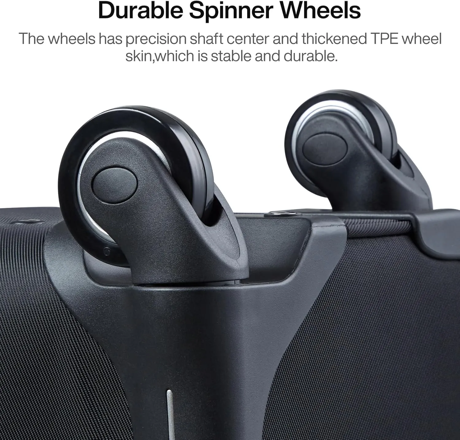 Hanke Softside Expandable Carry On Luggage with spinner wheels, Multi-function Tsa Approved Luggage,Black,Carry-On 20-Inch