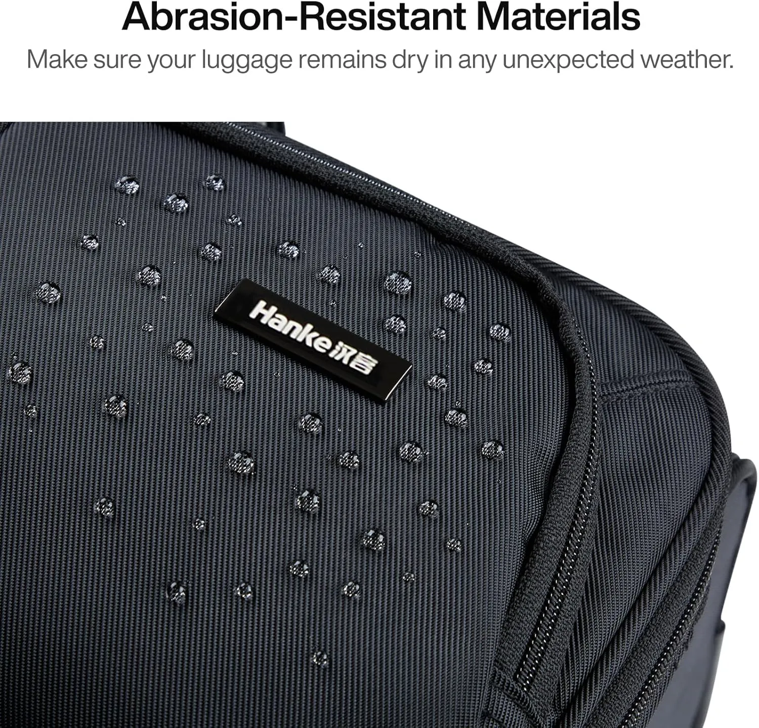 Hanke Softside Expandable Carry On Luggage with spinner wheels, Multi-function Tsa Approved Luggage,Black,Carry-On 20-Inch