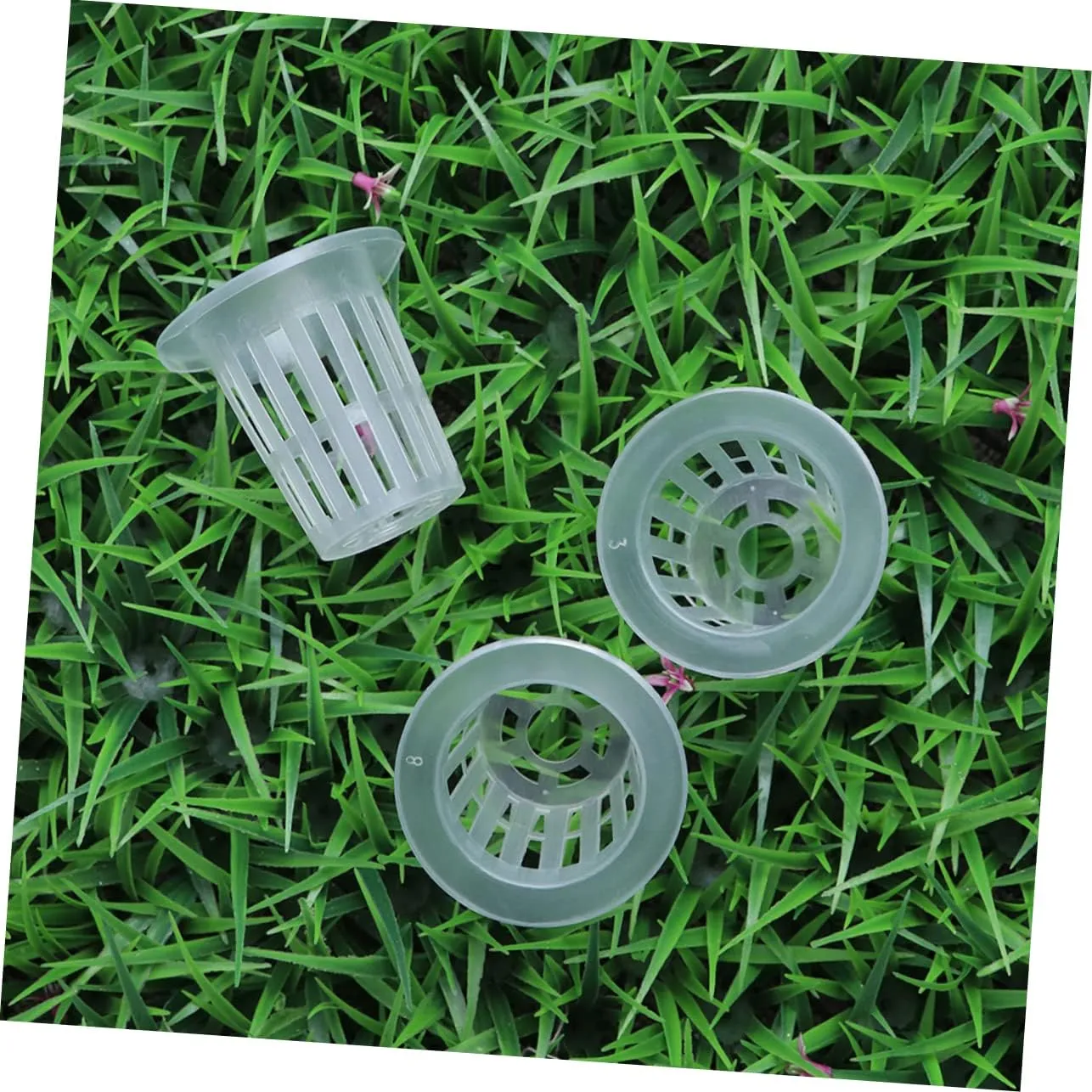 Happyyami 2sets Hydroponic Grow Baskets Plant Net Pots for Soilless Culture Plastic Baskets Cups for Hydroponics/aquaponics 20pcs*2